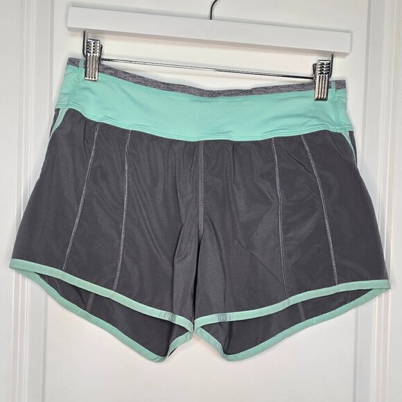 Lululemon Run Short 4" - 6 Grey/Toothpaste - Picture 1 of 4